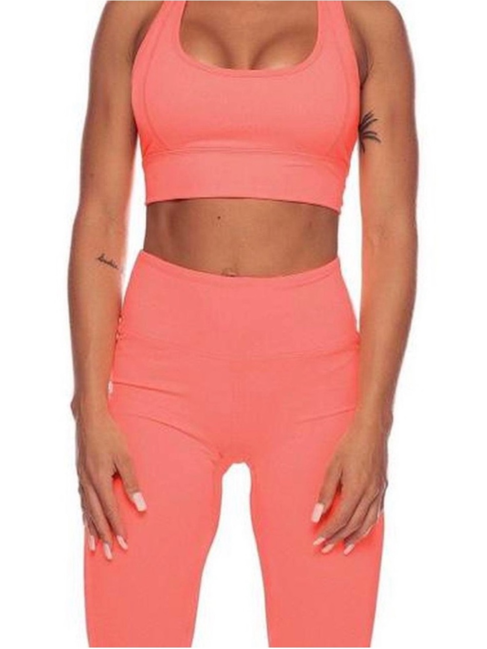 NWT Saski Coral Peach Leggings Size XS